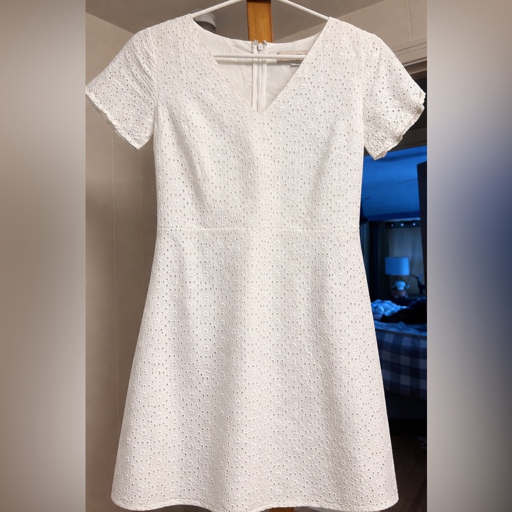 LOFT White Eyelet Dress